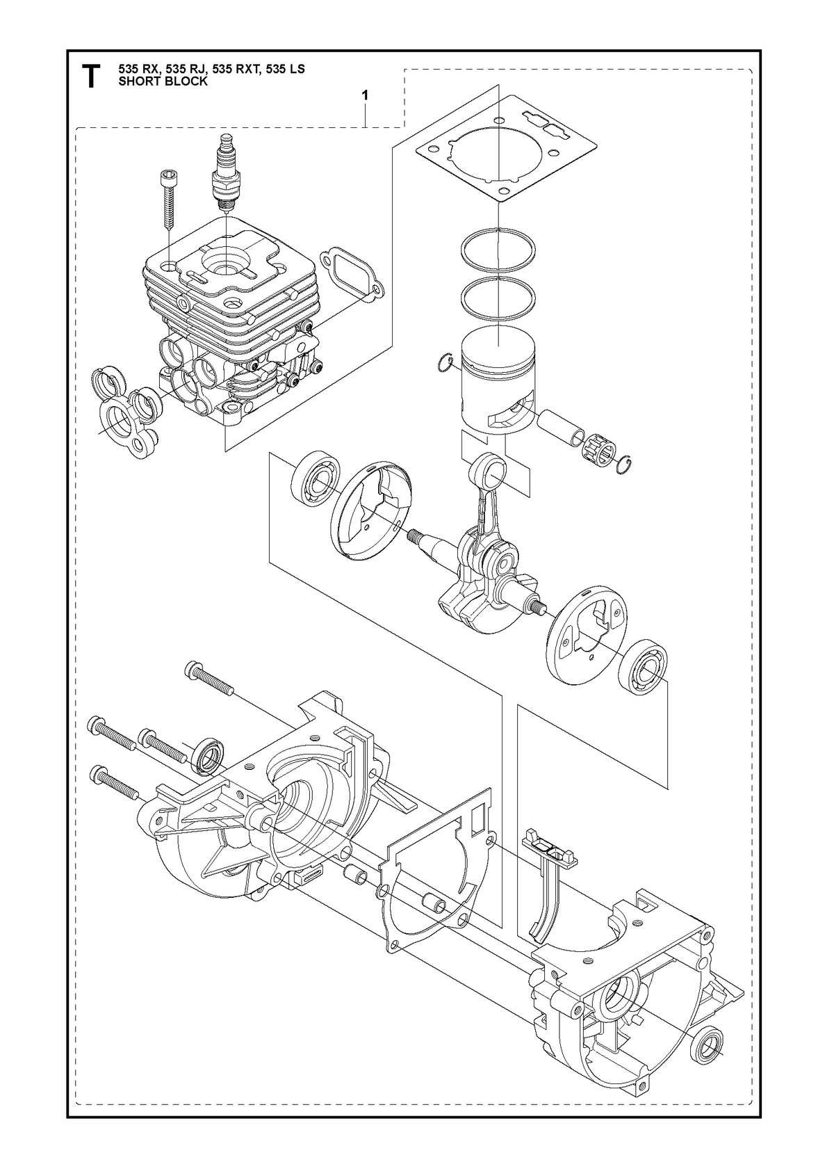 Husqvarna 576796801 onderdelentekening - positie 1