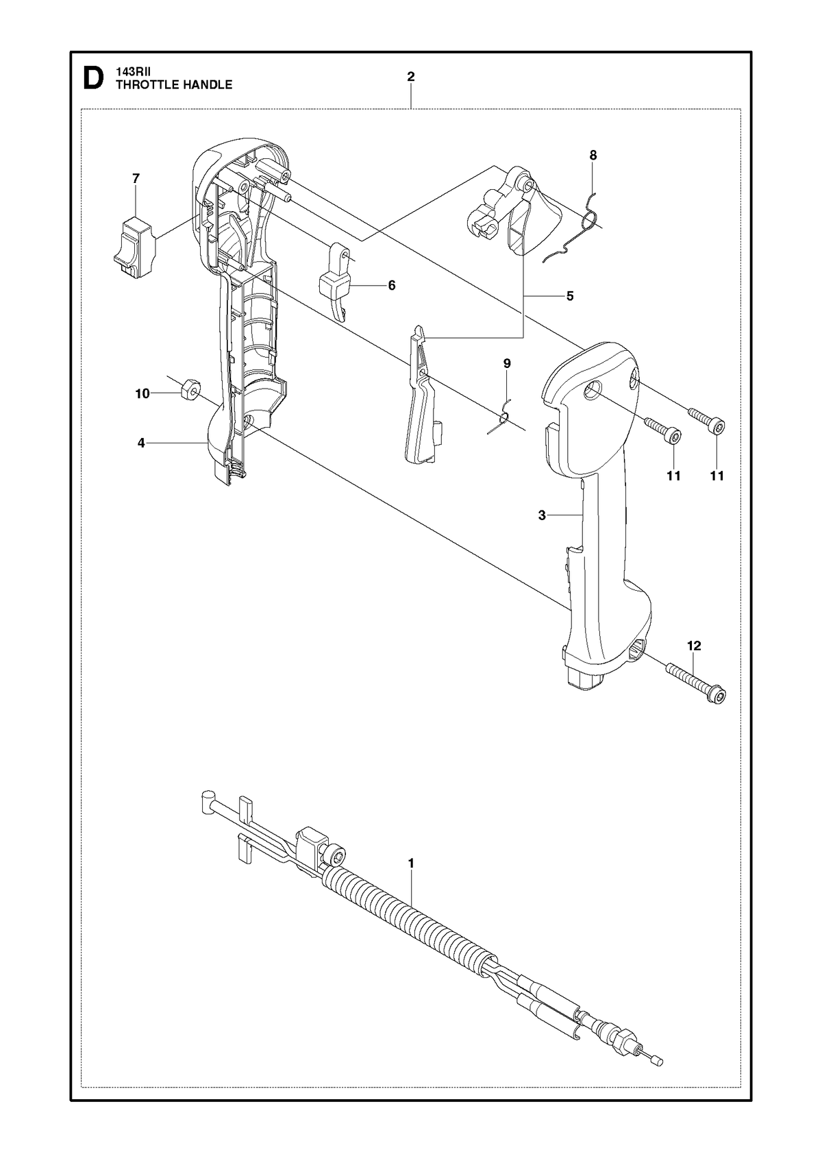 Husqvarna 522036601 onderdelentekening - positie 1