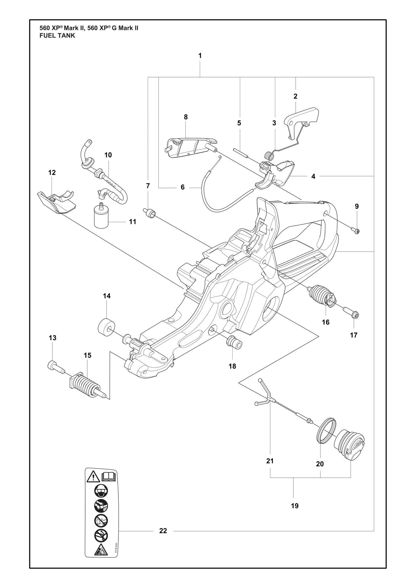 Husqvarna 505157701 onderdelentekening - positie 4