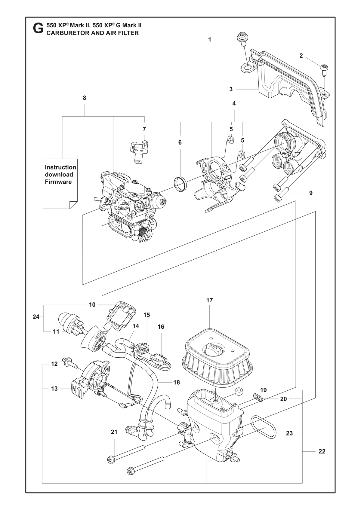 Husqvarna 596219201 onderdelentekening - positie 8