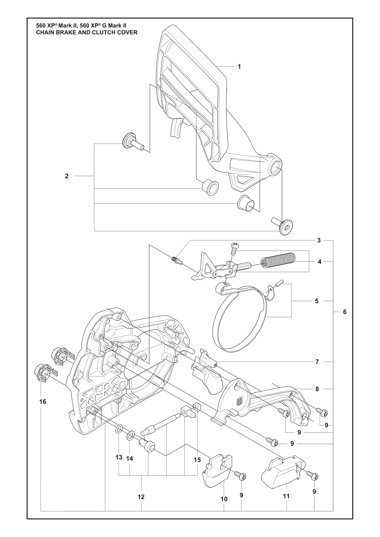 Husqvarna 505199703 onderdelentekening - positie 8
