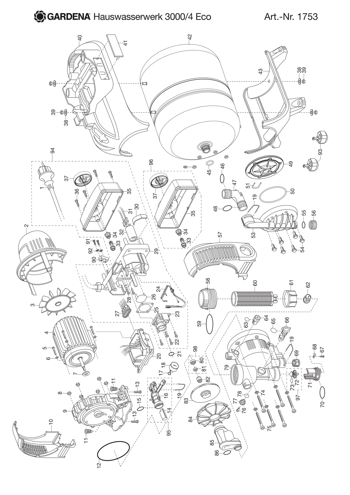 Husqvarna 586677901 onderdelentekening - positie 94