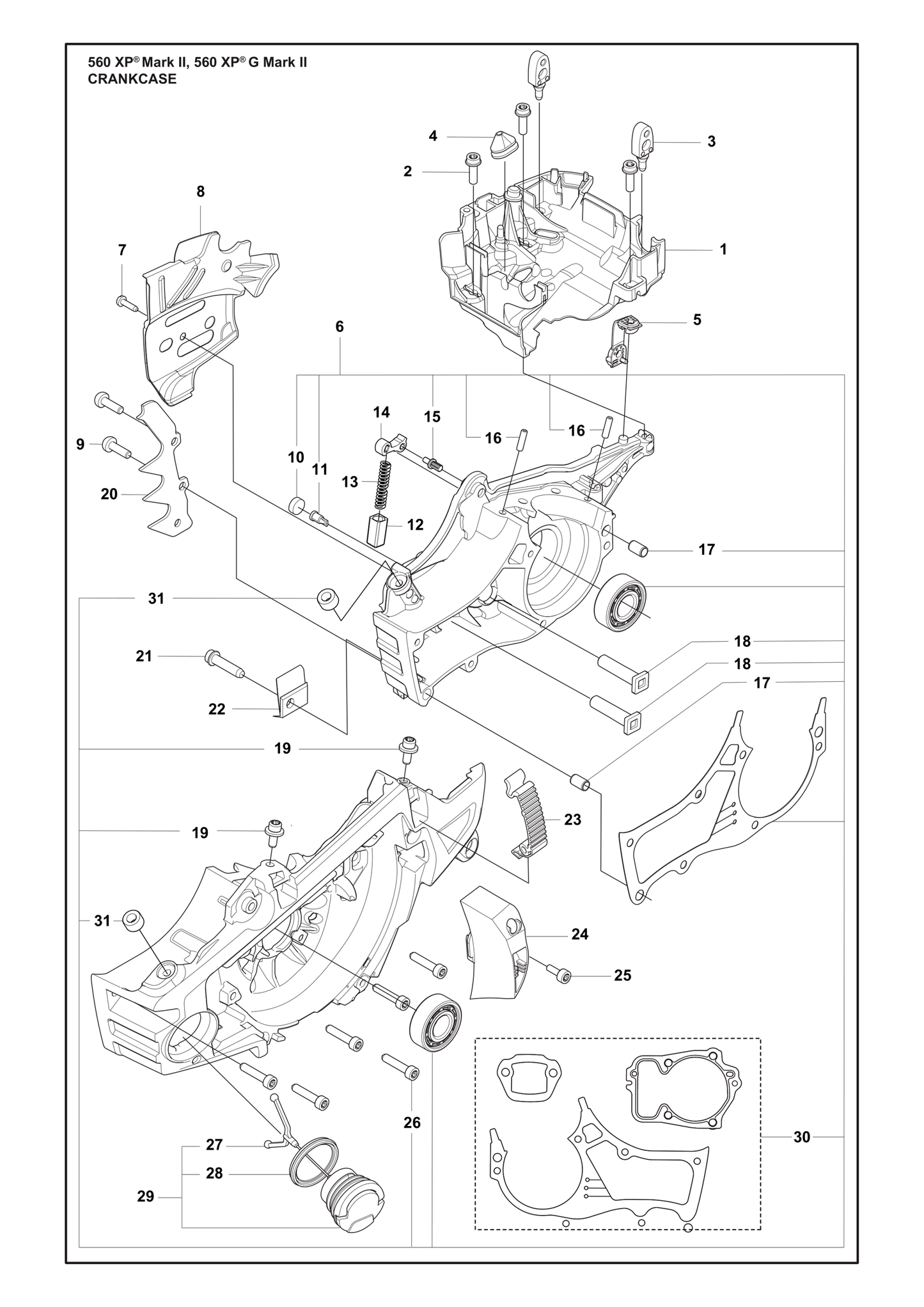 Husqvarna 505217301 onderdelentekening - positie 18