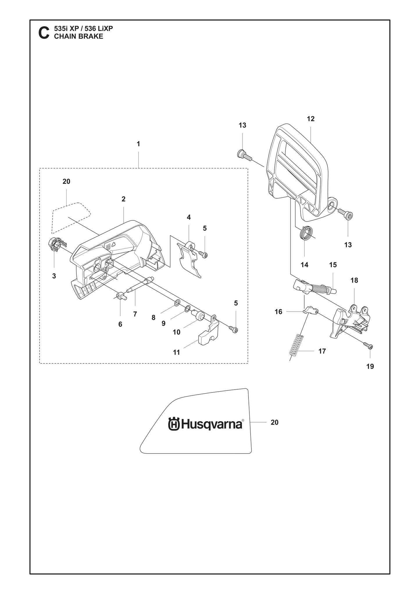 Husqvarna 501454102 onderdelentekening - positie 6