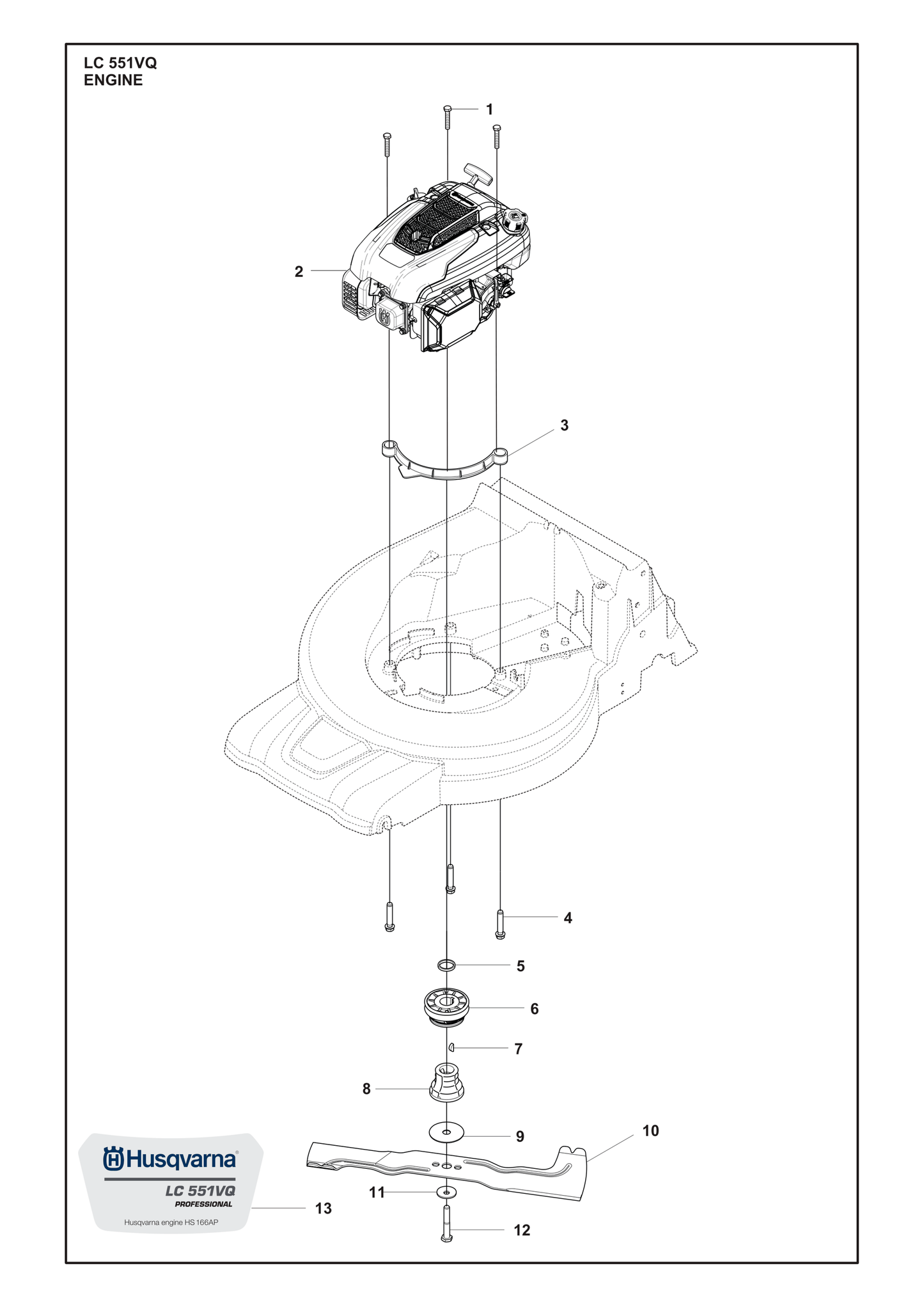 Husqvarna 501882802 onderdelentekening - positie 8