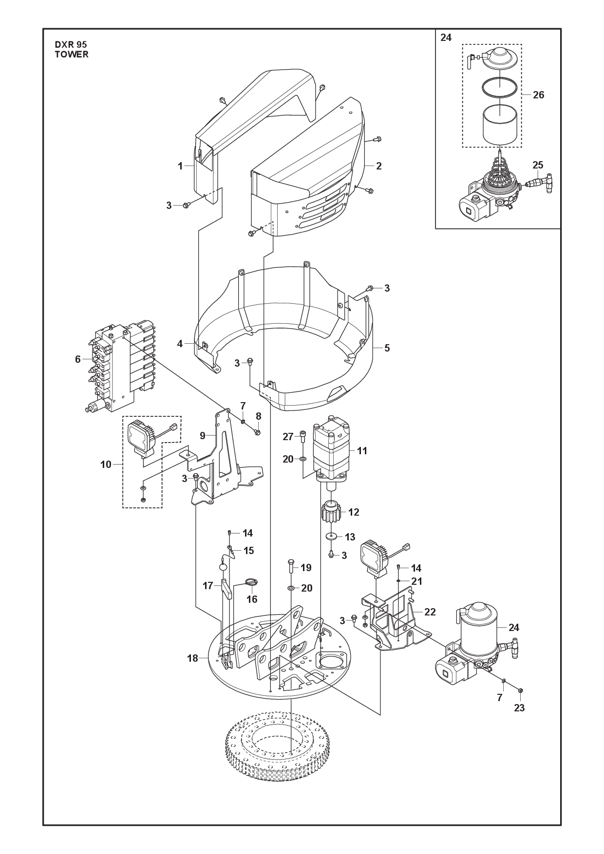 Husqvarna 510243601 onderdelentekening - positie 20