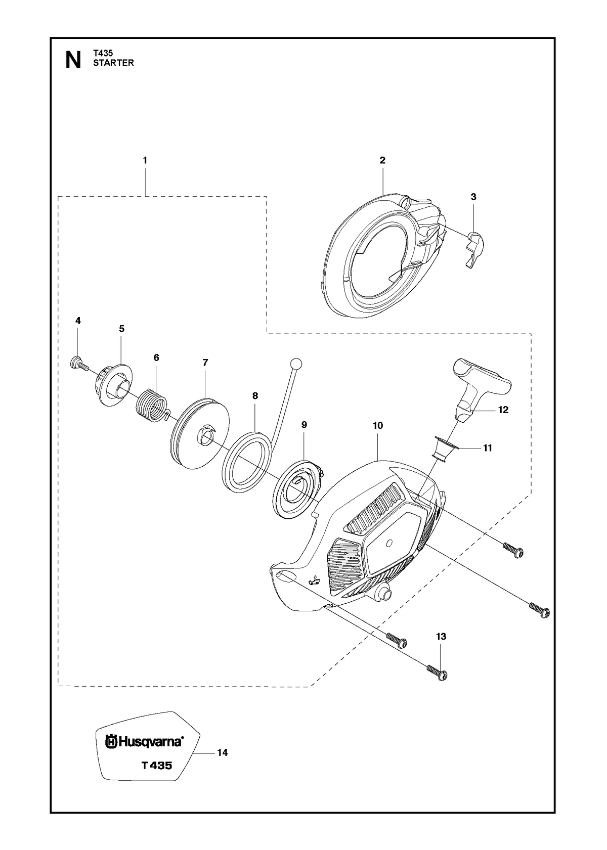 Husqvarna 522645301 onderdelentekening - positie 6