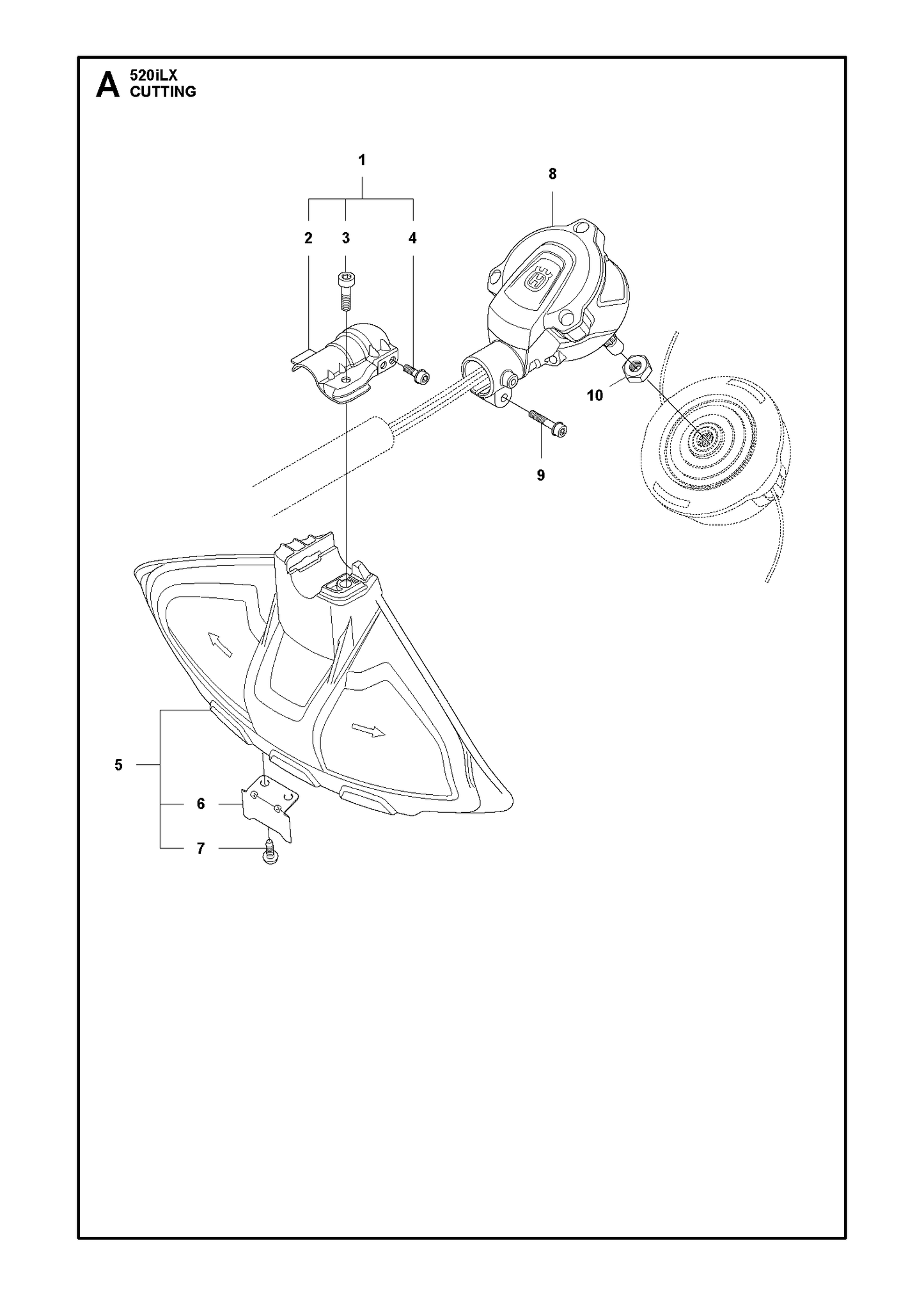 Husqvarna 503935501 onderdelentekening - positie 2