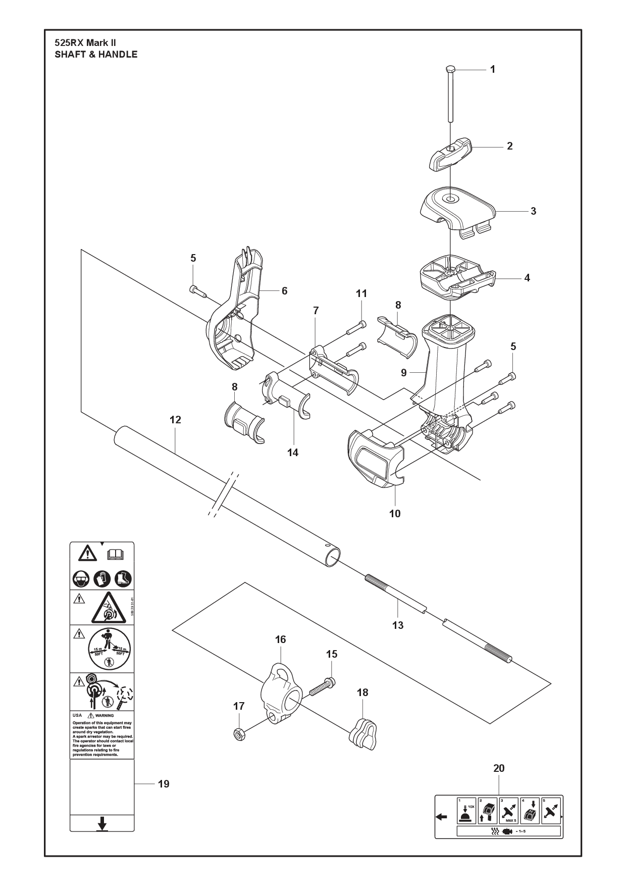 Husqvarna 503941001 onderdelentekening - positie 16