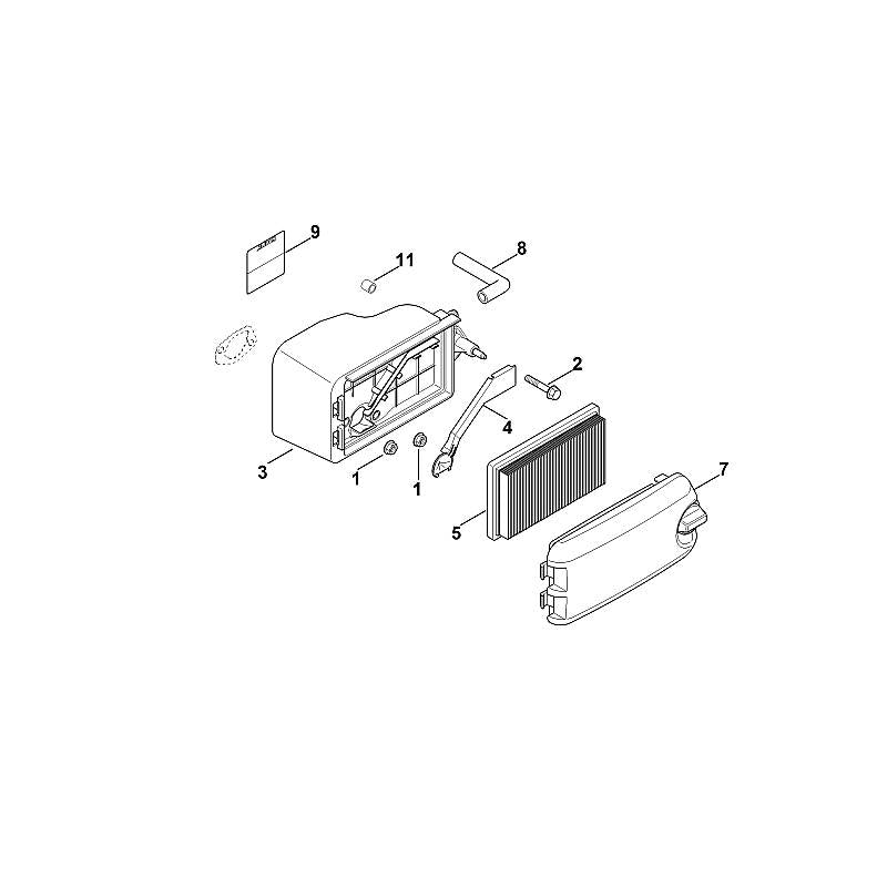 STIHL 0002-124-7000 bus positie 11 technische tekening