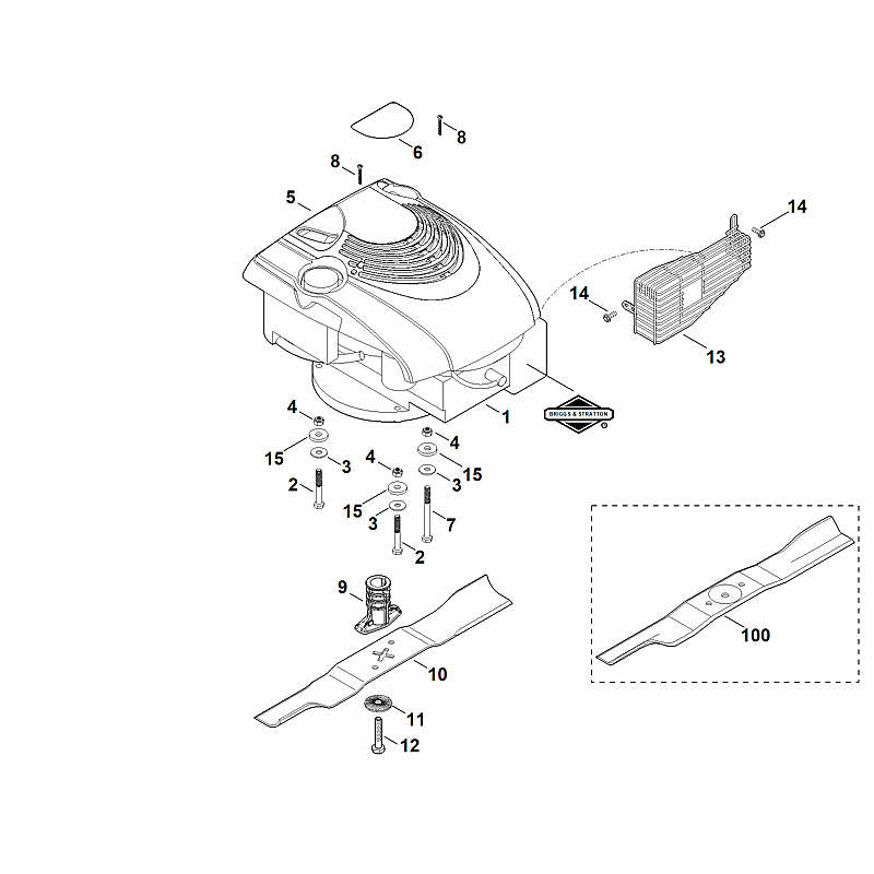 STIHL 9039-488-9072 bout 10-32x3/8" positie 14 technische tekening