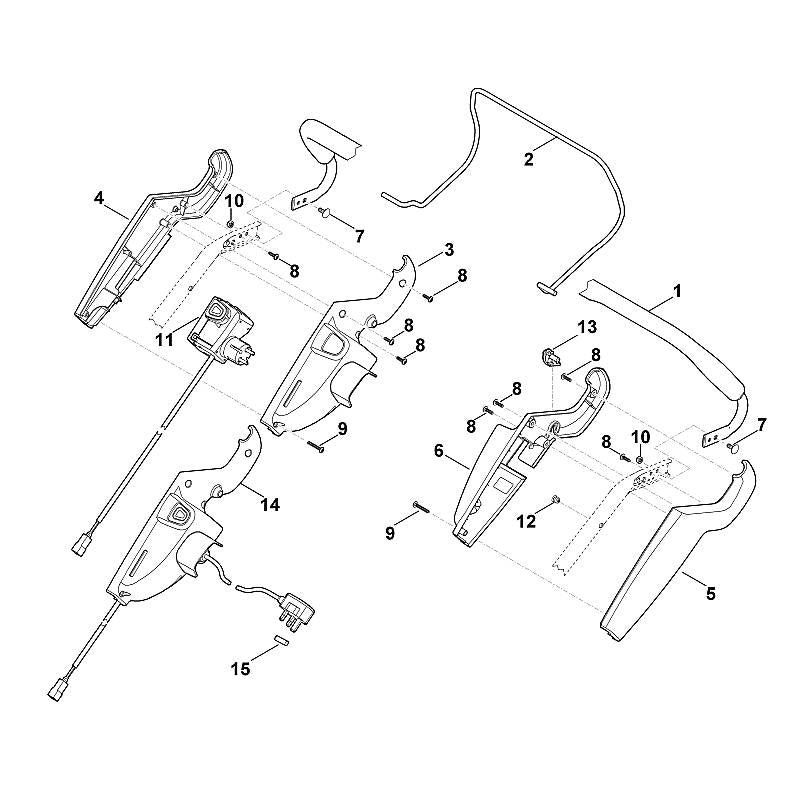 STIHL 6375-764-0601 helft behuizing positie 5 technische tekening