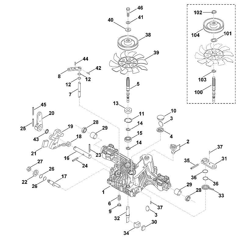 STIHL 0010-951-9700 bout positie 46 technische tekening