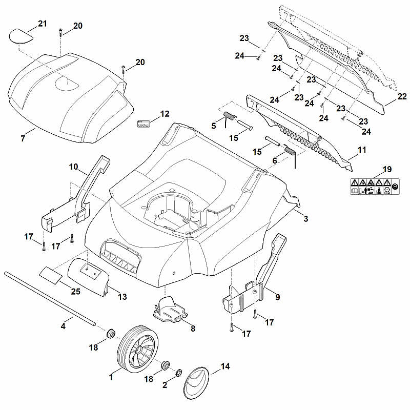 STIHL 6290-703-4910 bladveer positie 5 technische tekening
