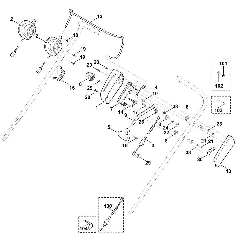 STIHL 9104-003-8745 snijbout P4x25 positie 19 technische tekening
