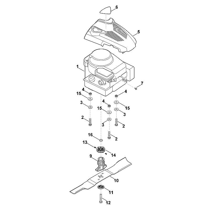 STIHL 6336-704-1000 V-riempoelie positie 14 technische tekening