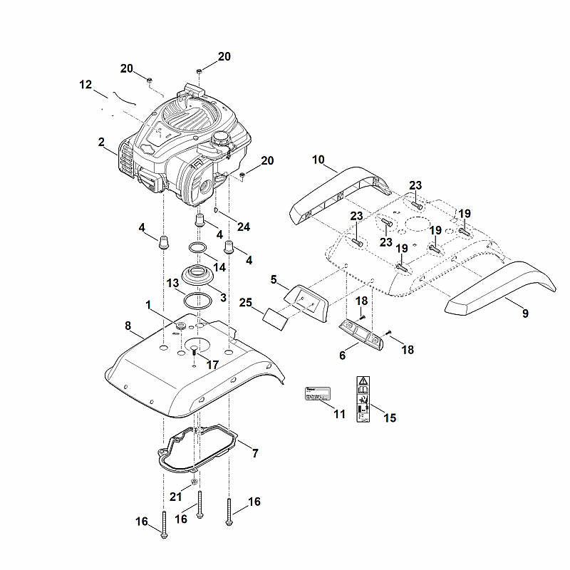 STIHL 6241-719-0206 pakking positie 7 technische tekening