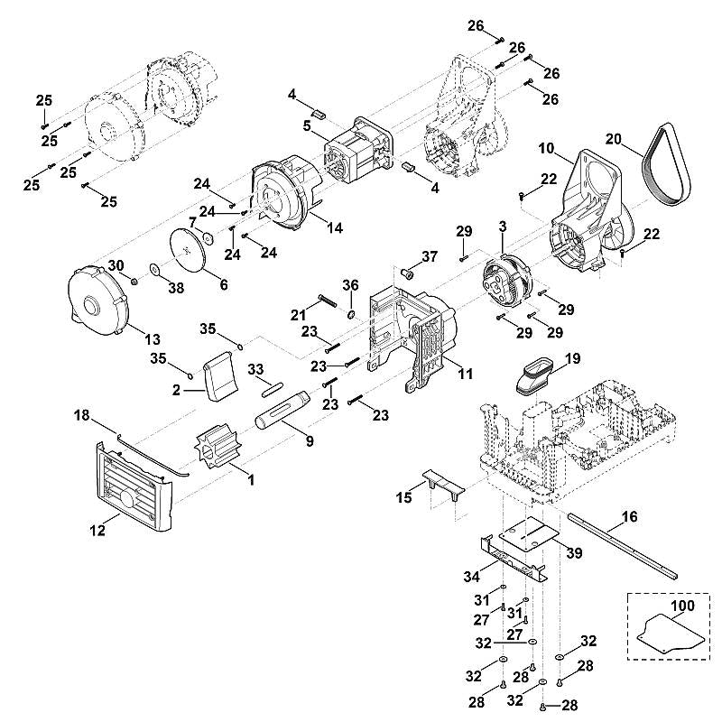 STIHL 6013-706-7300 stootstrip positie 34 technische tekening