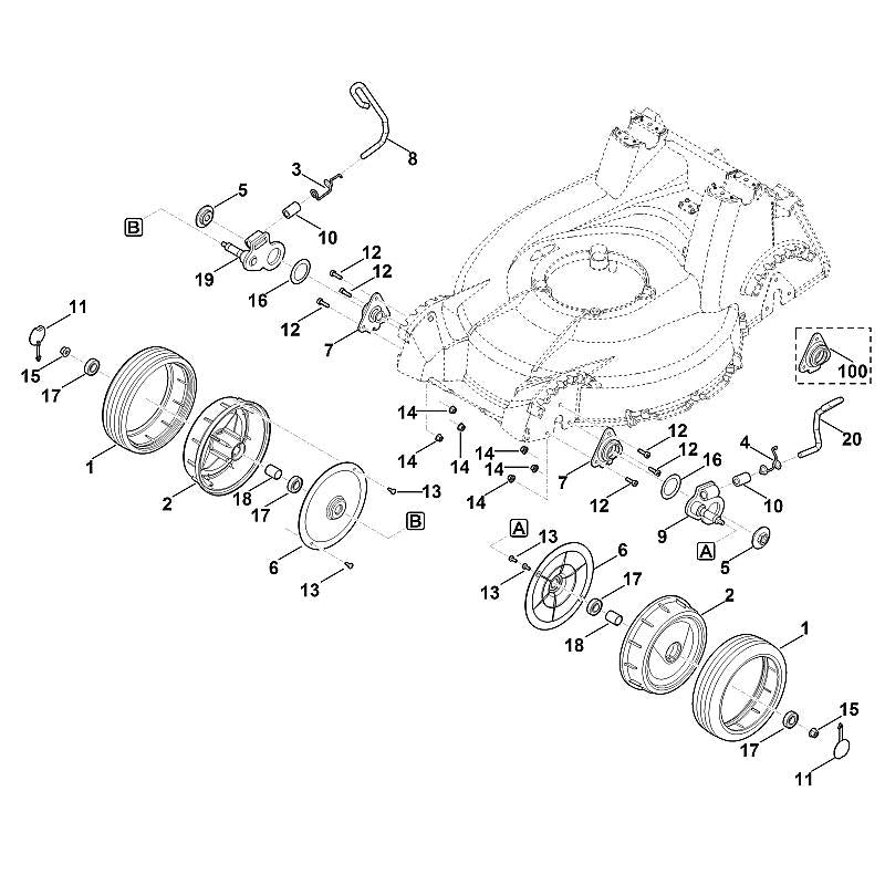 STIHL 6378-763-2900 Verstelhendel links positie 8 technische tekening