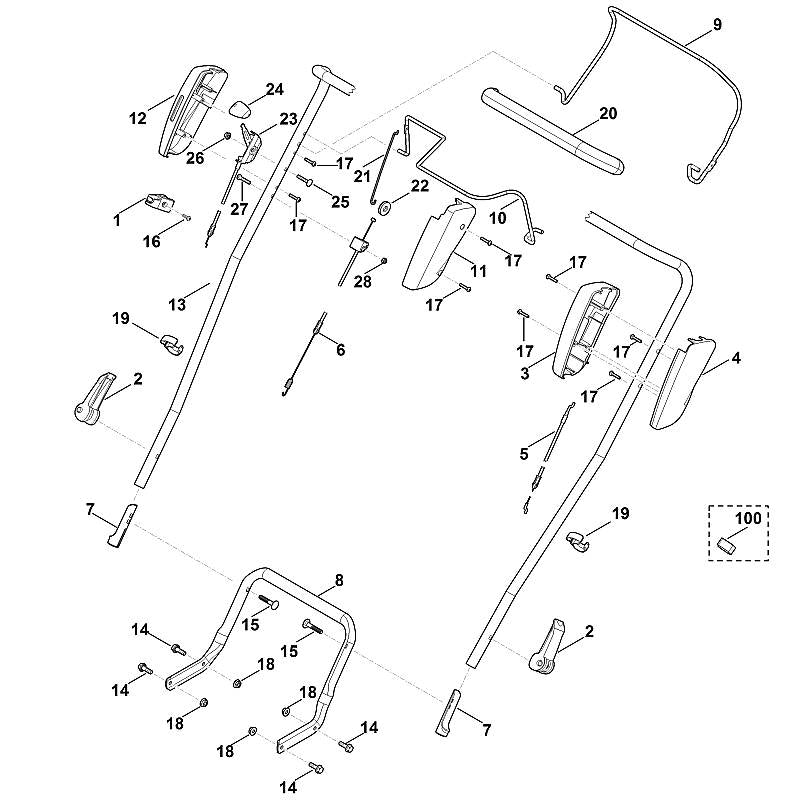 STIHL 6383-764-0620 helft behuizing positie 12 technische tekening