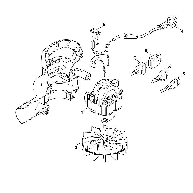 STIHL 4807-430-0500 schakelaar positie 8 technische tekening