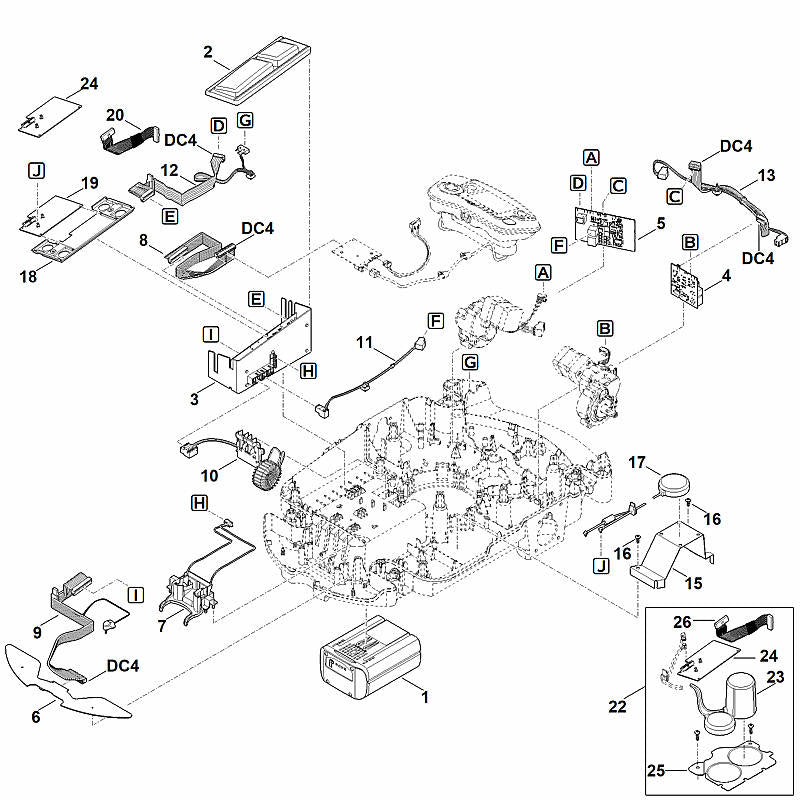 STIHL 6309-430-1437 elektronicamodule positie 3 technische tekening