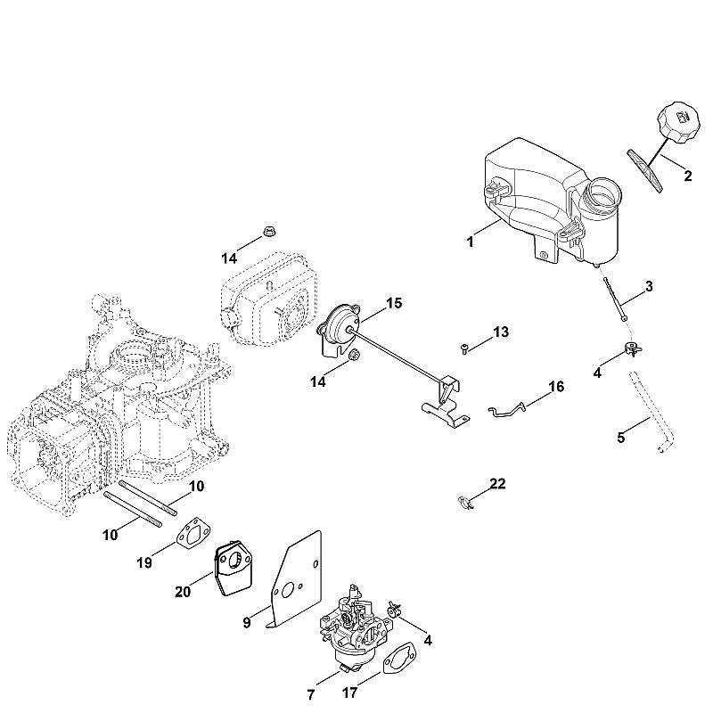STIHL 0002-120-0604 carburator compl. positie 7 technische tekening