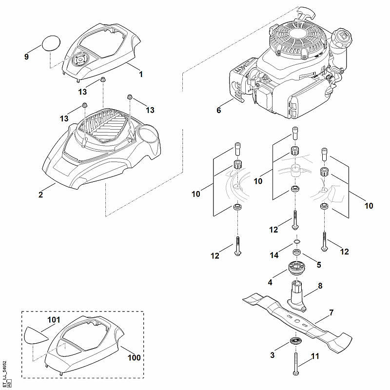 STIHL 6364-967-1506 typeplaatje RM 650 V positie 9 technische tekening