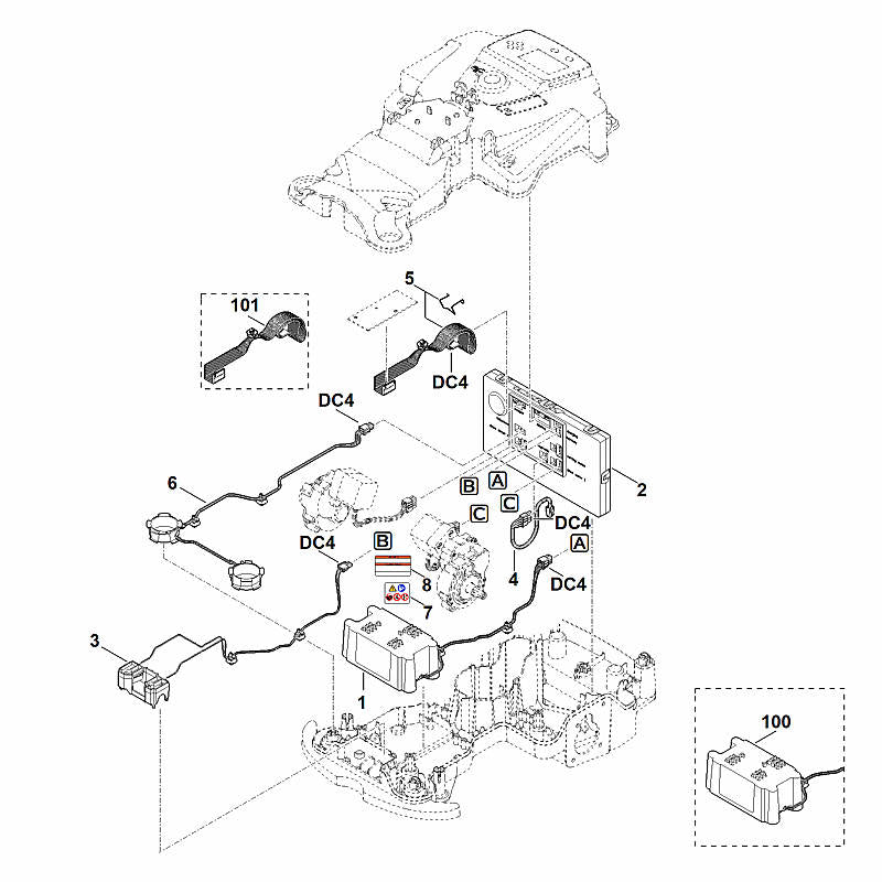 STIHL 6301-430-1479 elektronicamodule positie 2 technische tekening