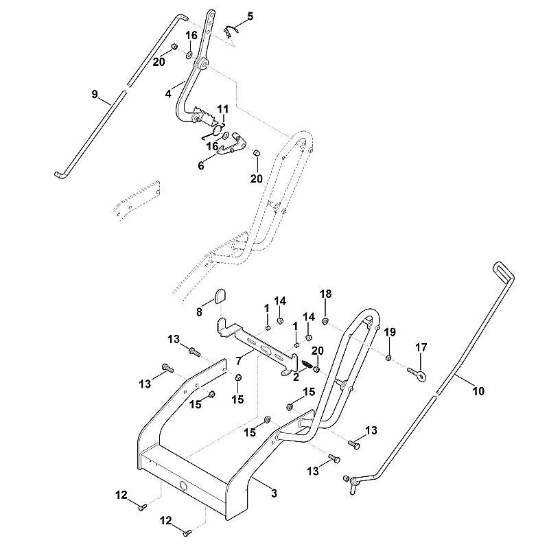 STIHL 6907-730-6230 frame positie 3 technische tekening
