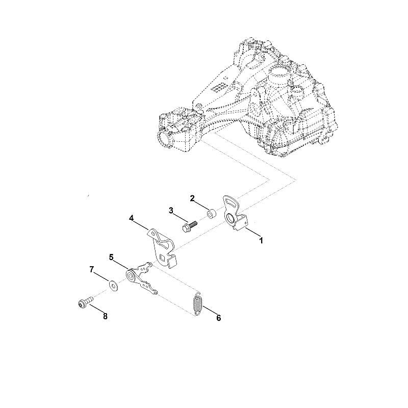 STIHL 0012-640-6400 hefboom positie 5 technische tekening