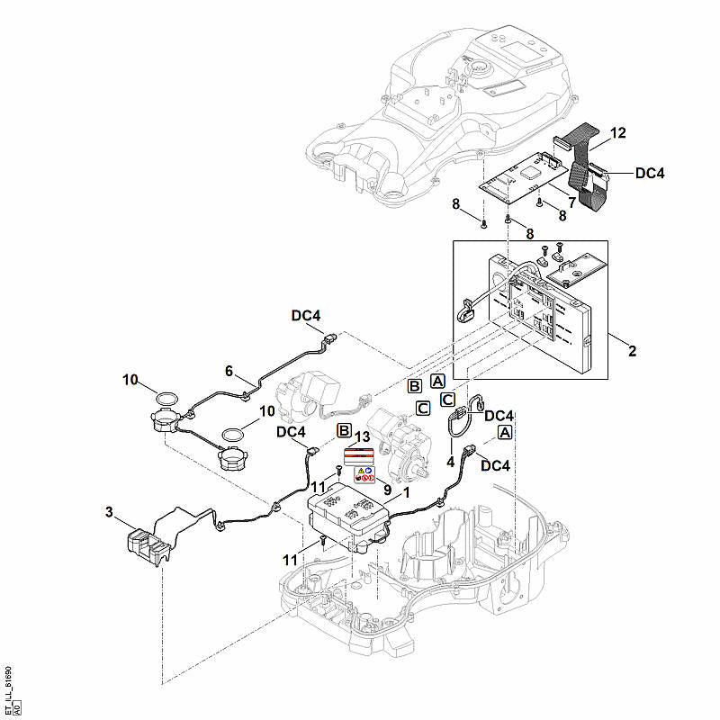 STIHL 9074-677-4095 bout IS-P5x10 positie 8 technische tekening