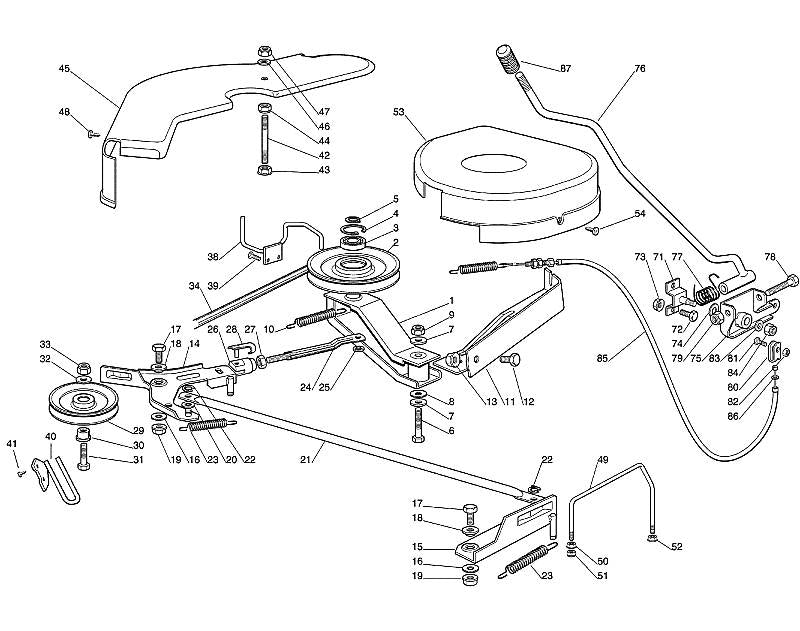 STIHL 6125-760-1510 schakelhendel positie 76 technische tekening