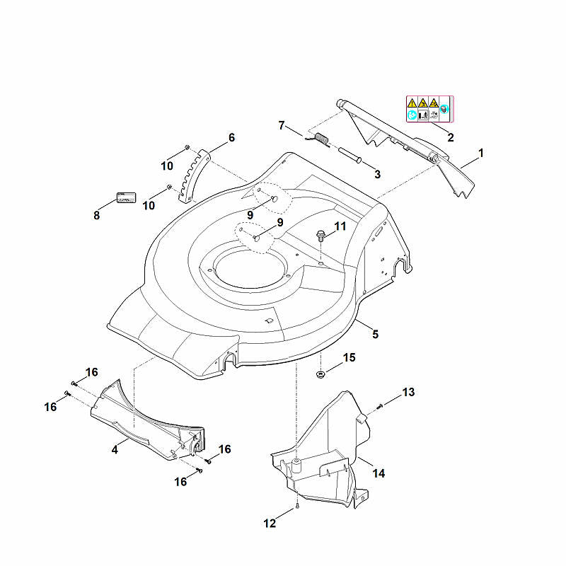 STIHL 6371-700-8508 behuizing positie 5 technische tekening