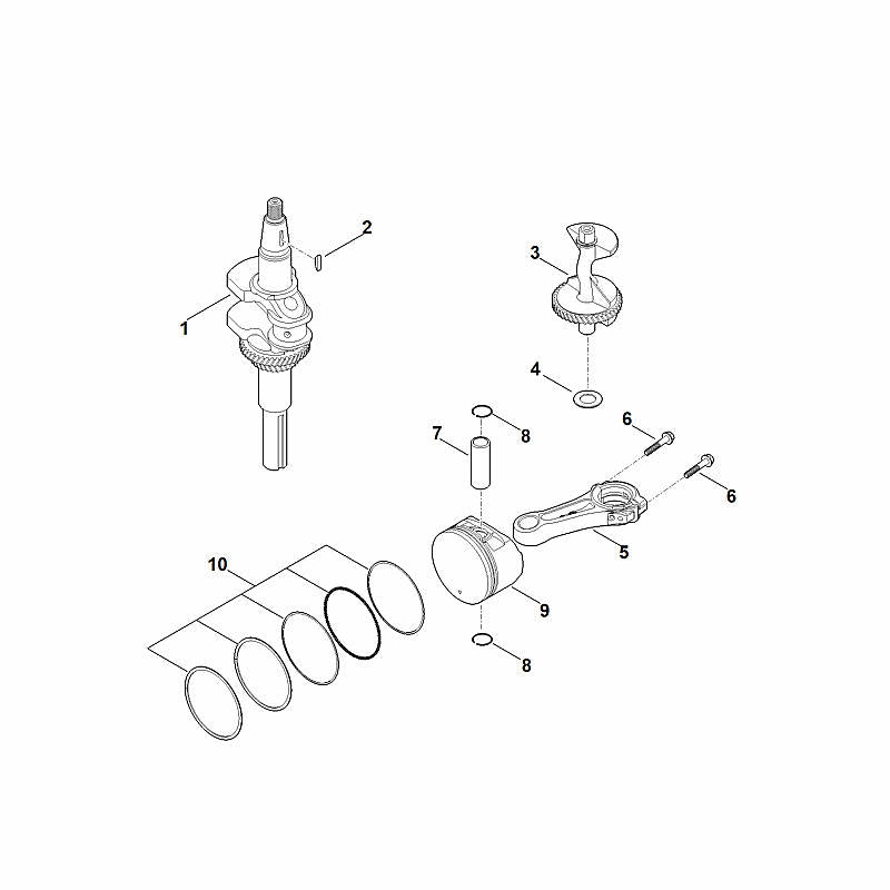 STIHL 0004-038-0700 ring positie 4 technische tekening