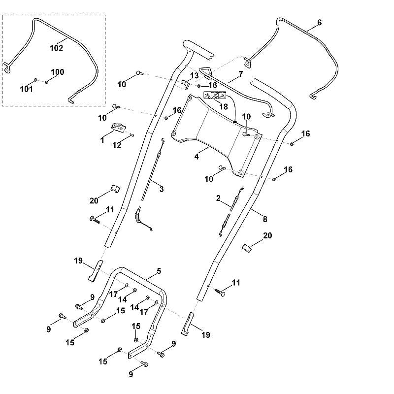 STIHL 6383-703-2205 paneel positie 4 technische tekening