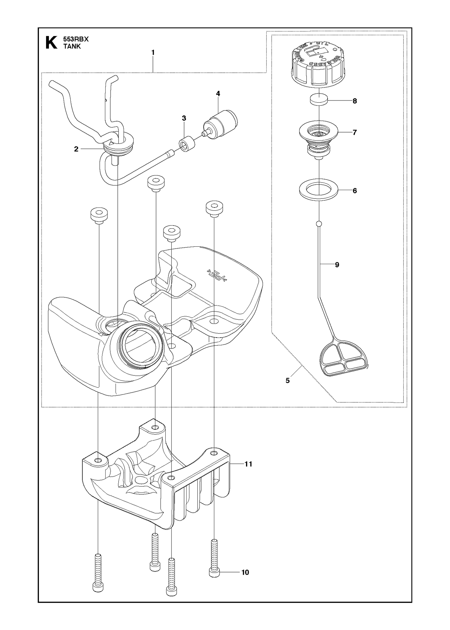 Husqvarna 506746801 onderdelentekening - positie 8