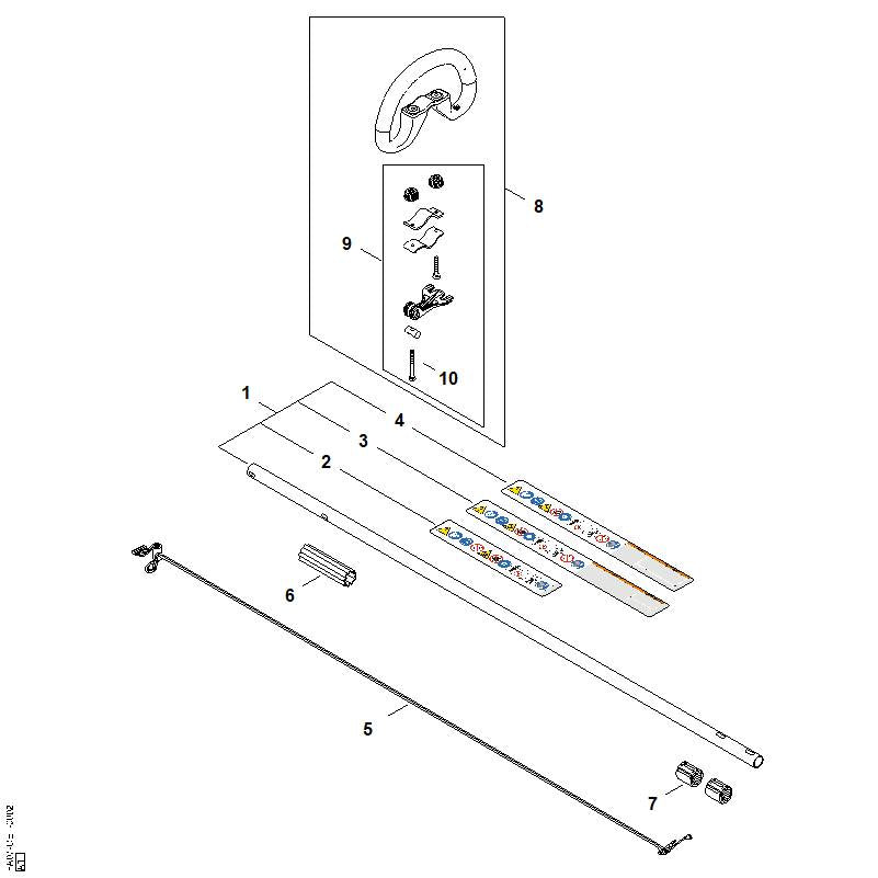 STIHL FA074403000 Kabelboom positie 5 technische tekening