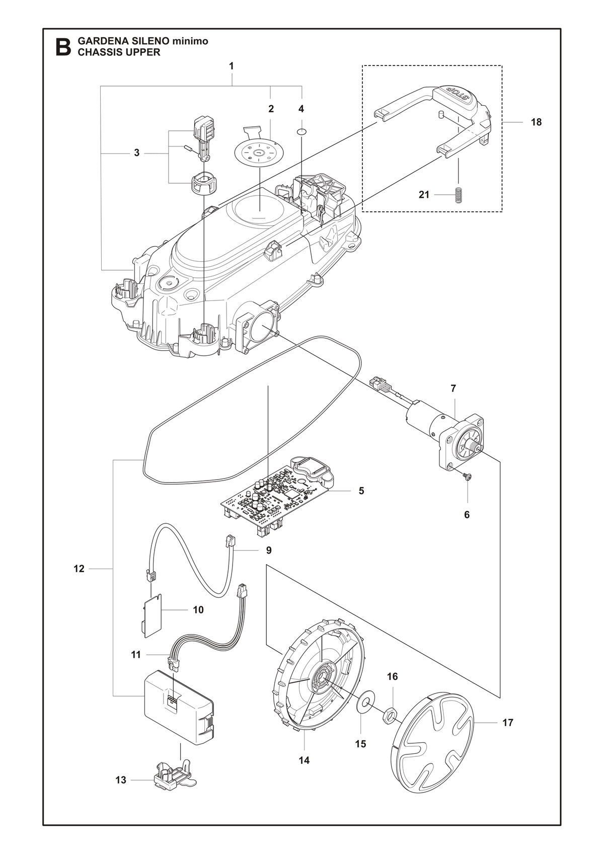 Husqvarna 598903201 onderdelentekening - positie 14