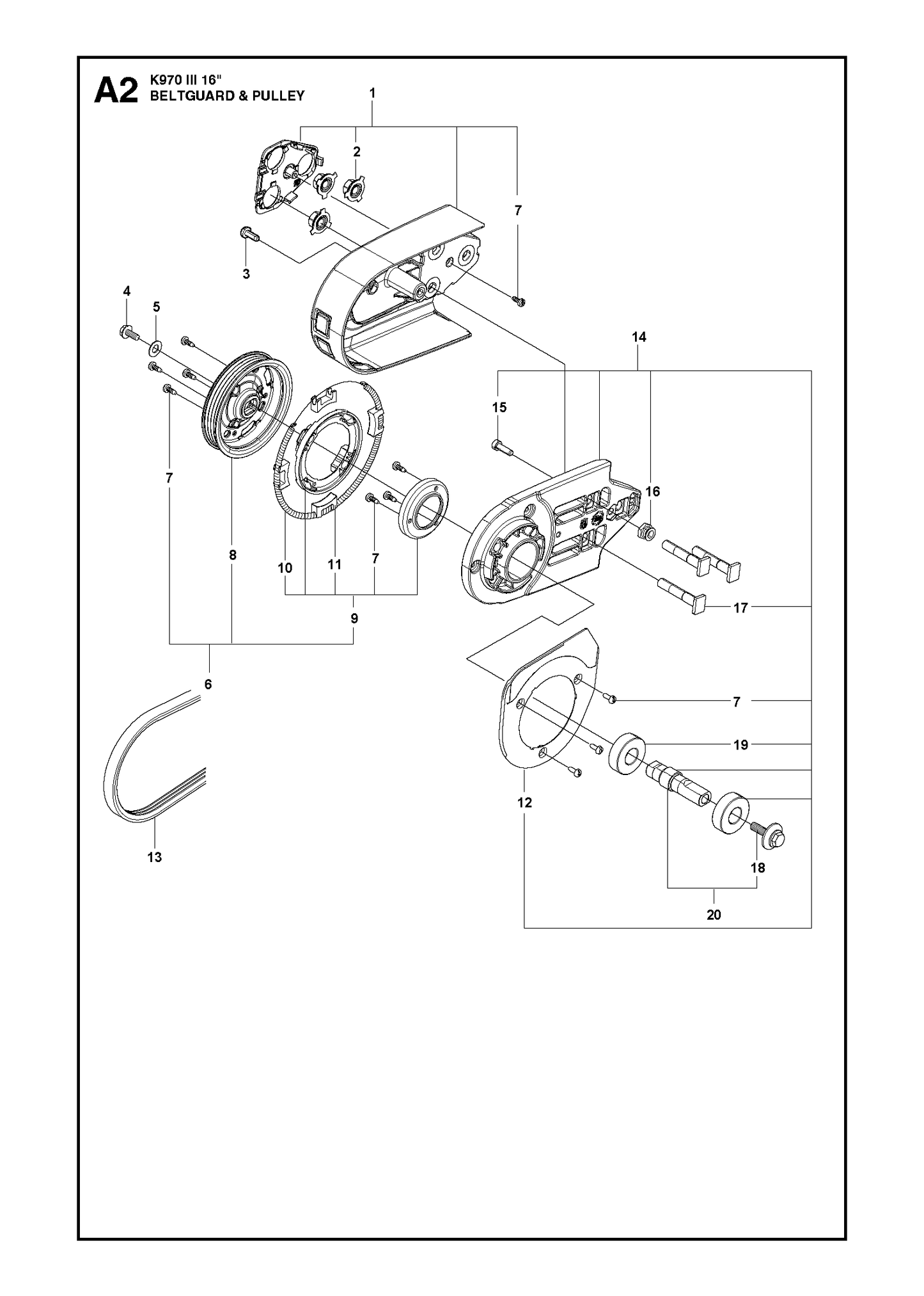 Husqvarna 505574116 onderdelentekening - positie 15