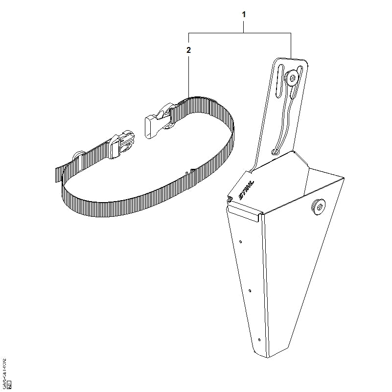 STIHL GA044913400 Beenriem positie 2 technische tekening