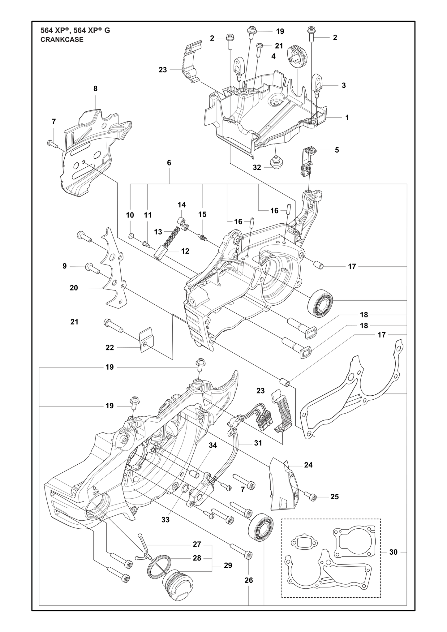 Husqvarna 503846101 onderdelentekening - positie 32