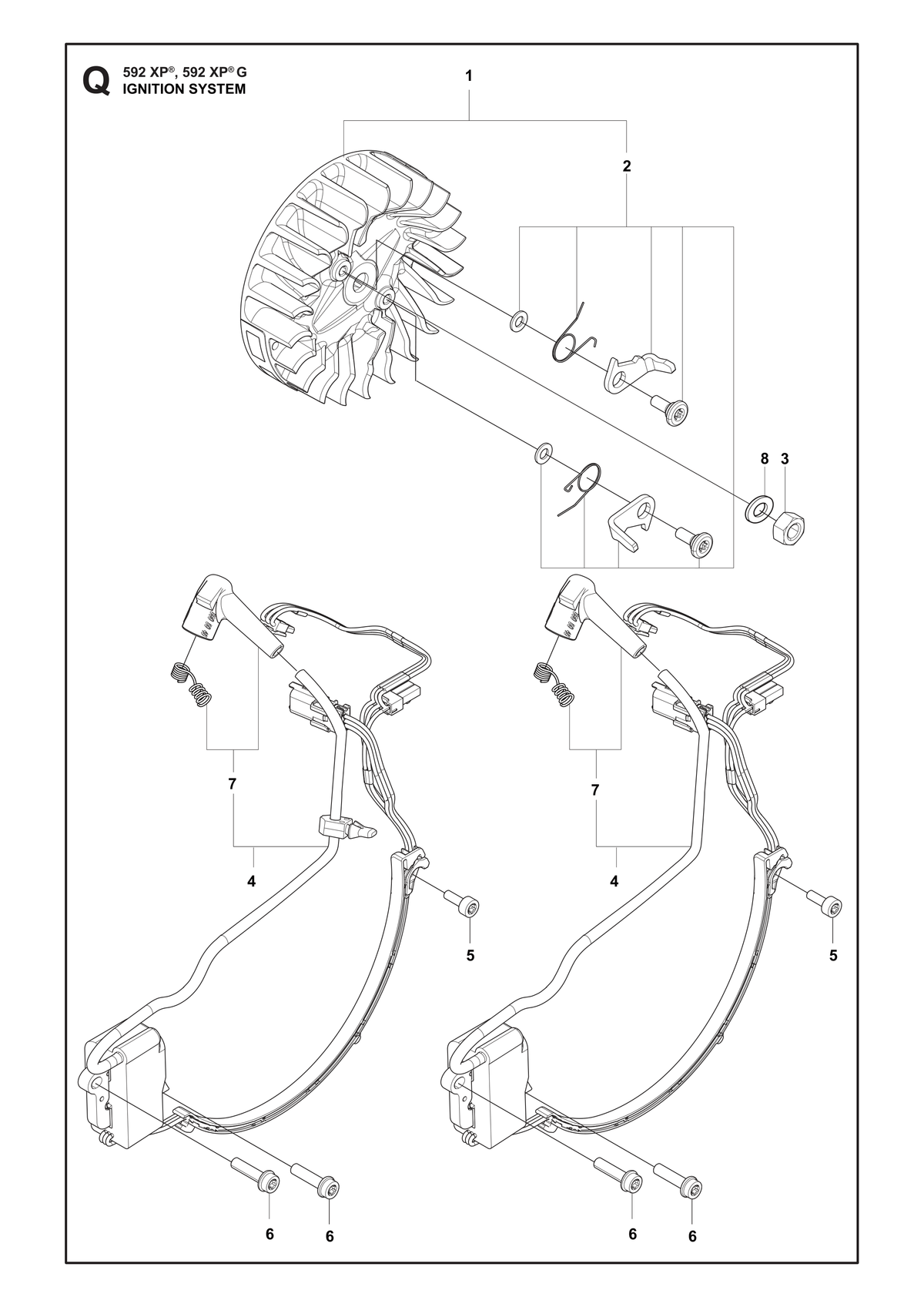 Husqvarna 593239901 onderdelentekening - positie 1