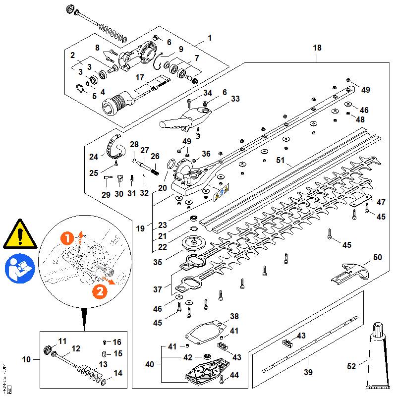 STIHL 4243-649-0300 Pakking positie 38 technische tekening
