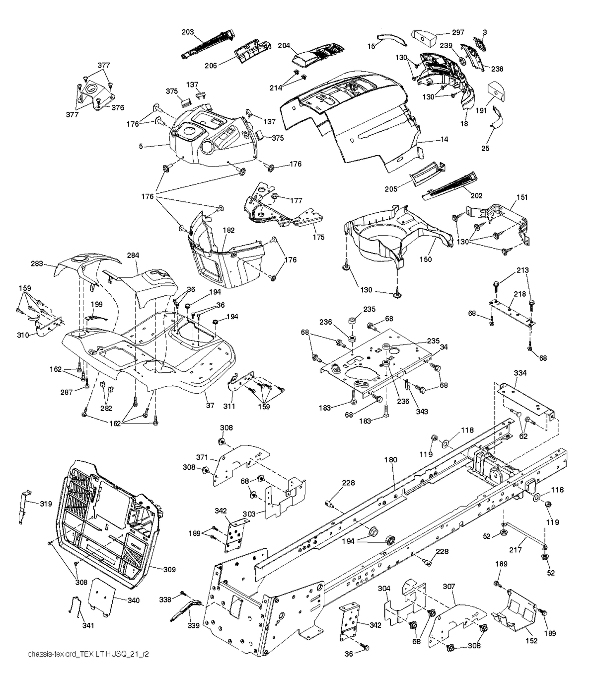 Husqvarna 532171877 onderdelentekening - positie 308