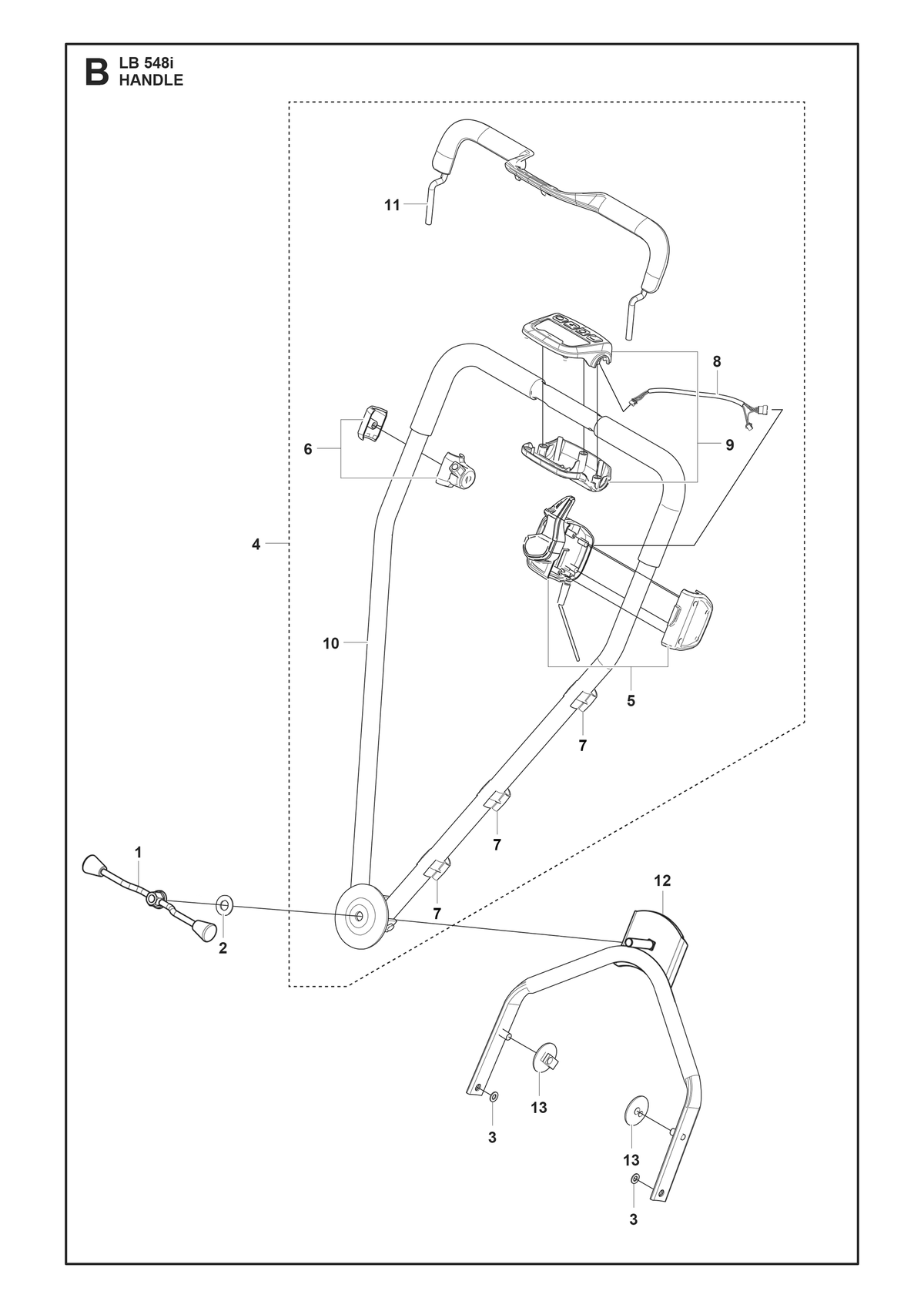 Husqvarna 596253005 onderdelentekening - positie 9