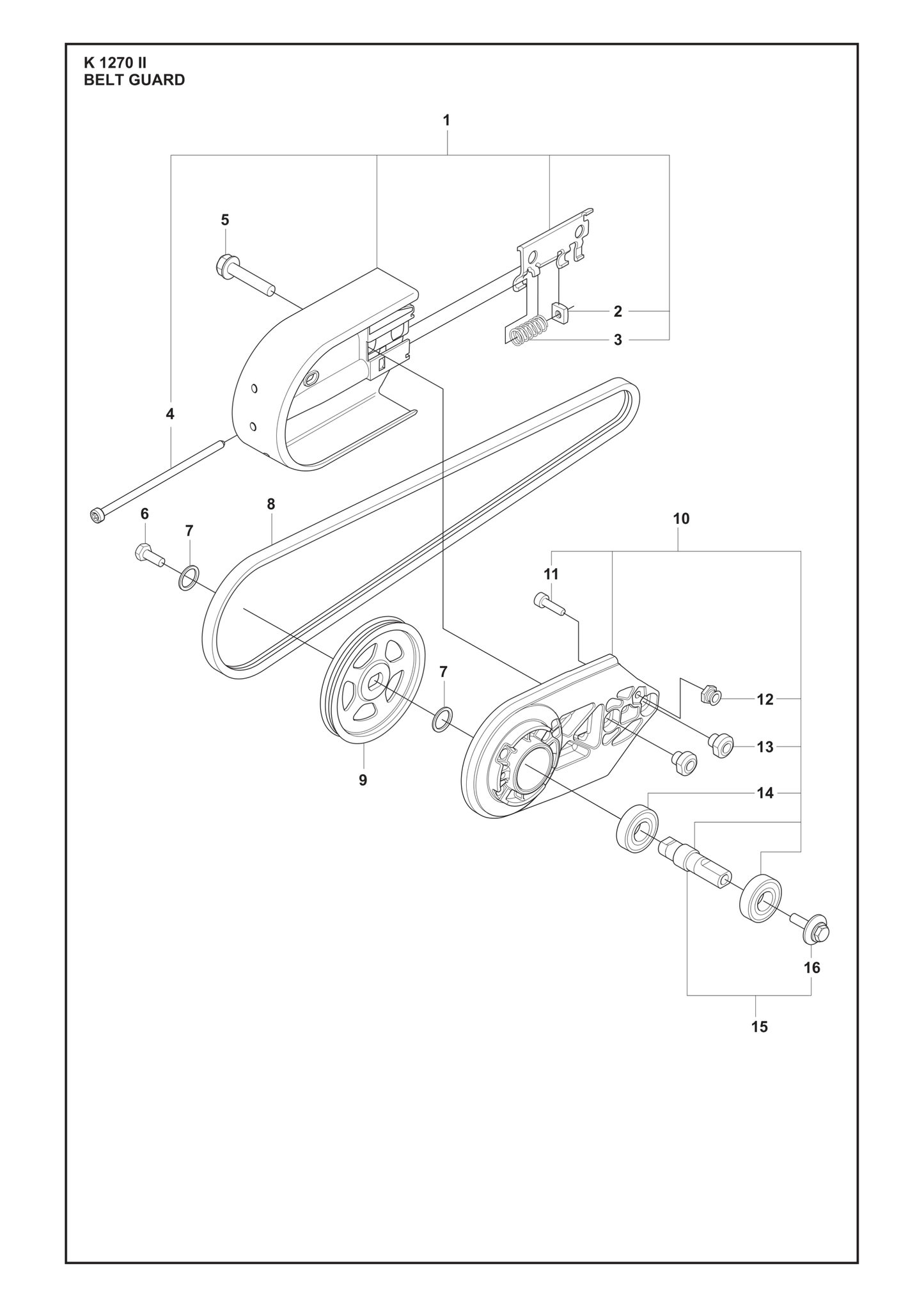 Husqvarna 506279206 onderdelentekening - positie 1