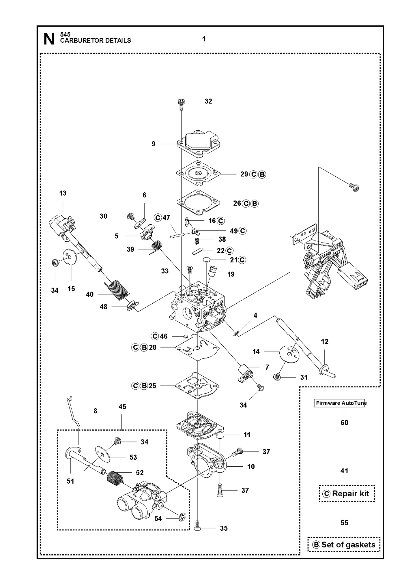 Husqvarna 503799501 onderdelentekening - positie 54