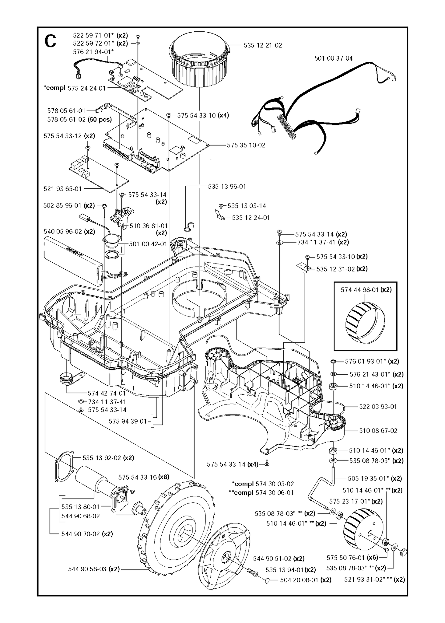 Husqvarna 510144601 onderdelentekening - positie 36