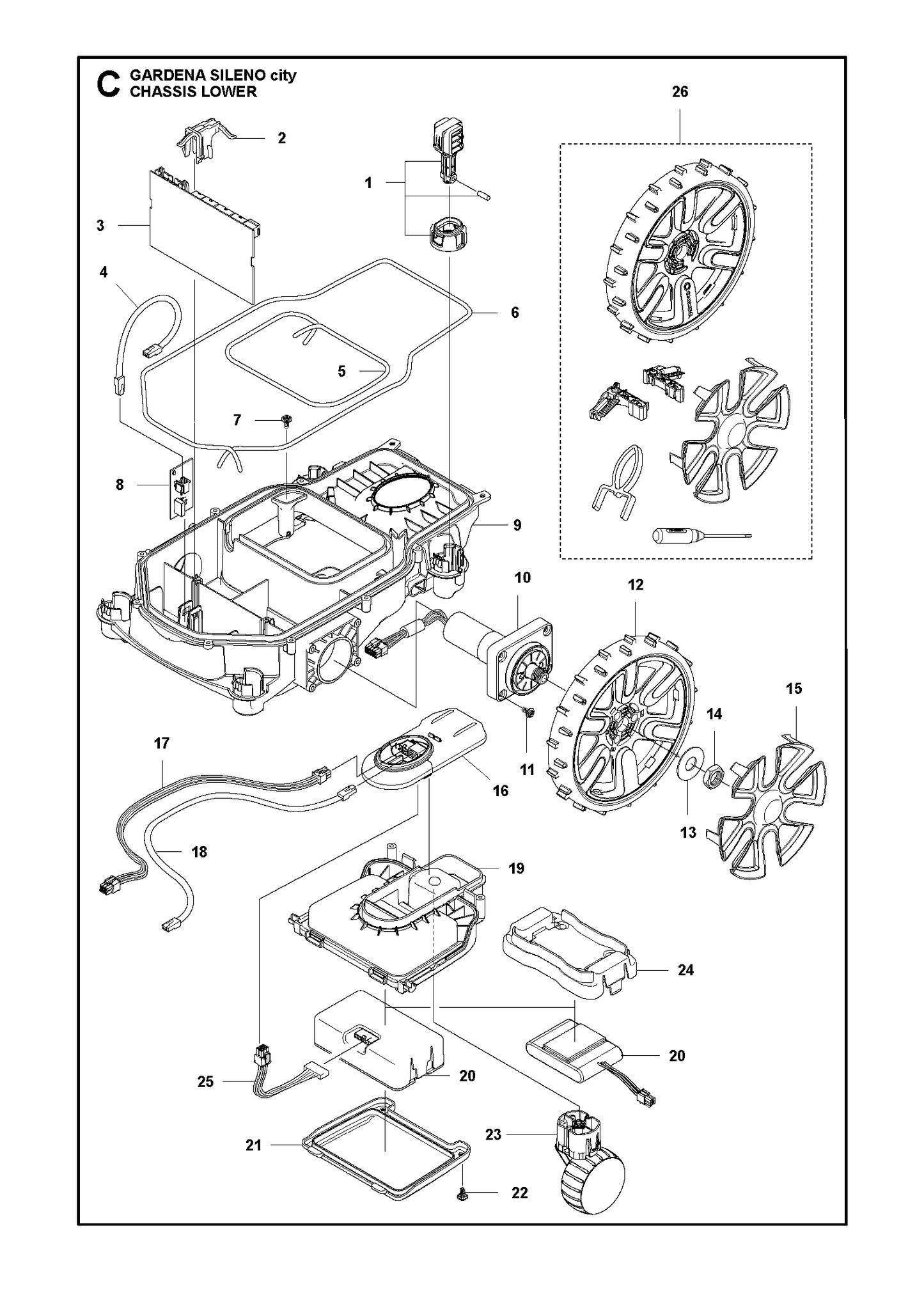 Husqvarna 501926101 onderdelentekening - positie 24